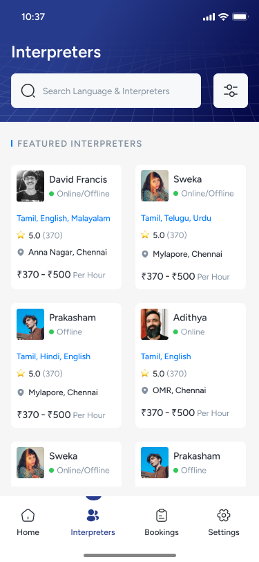 Hanioo Interpreters Directory